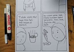 Gambar Komik Mudah 4 Kotak Tentang Kebersihan