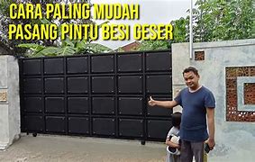 Pasang Slot Pintu Besi Plat Baja